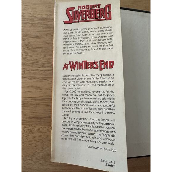 At Winters End, Robert Silverberg HC/DJ/BC/First Edition 1988 Sci Fi VTG - Picture 5 of 12